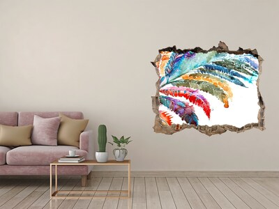 Samolepící díra na stěnu Tropická oáza v betonu