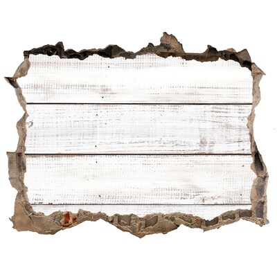 Fotoobraz díra na stěnu Dřevěná deska v díře ve zdi