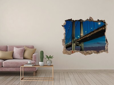 Fototapeta díra na zeď 3D Brooklynský most