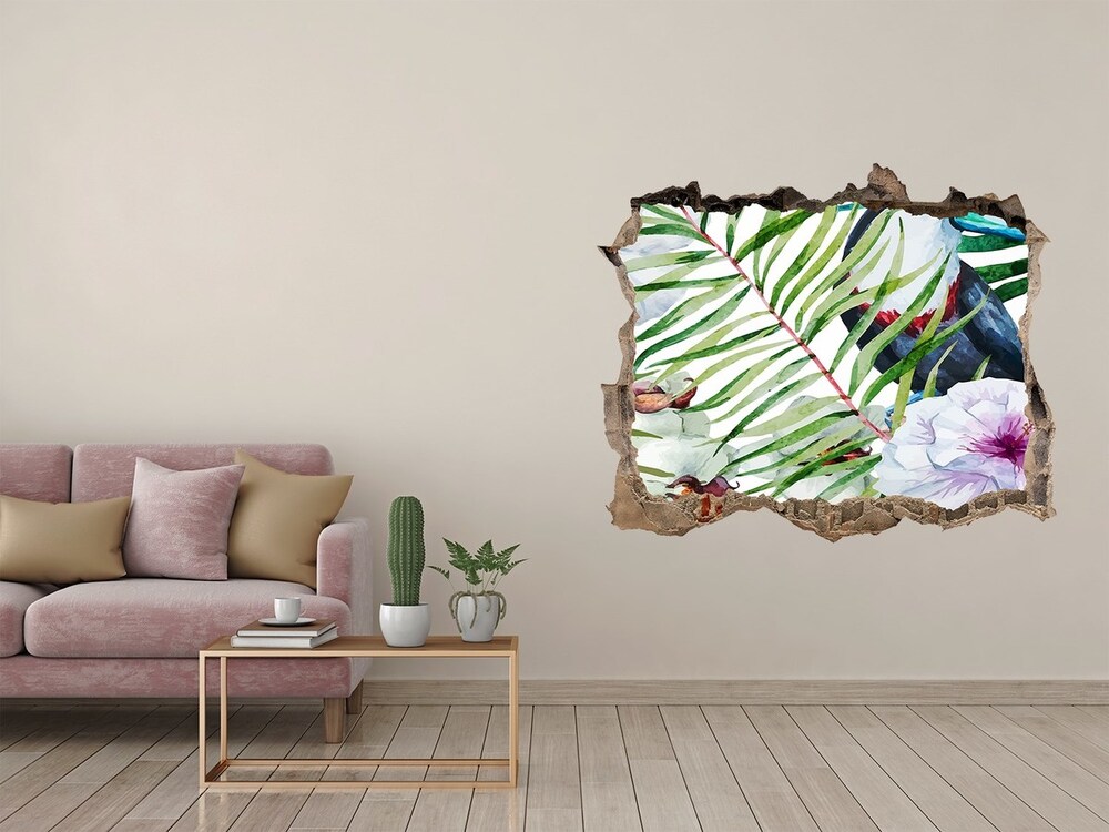 Díra 3D foto tapeta nálepka Tukan tropy