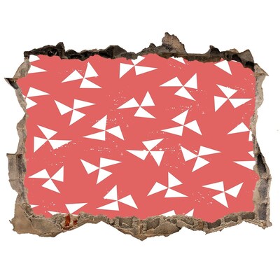 Fotoobraz díra na stěnu Vzor v červeném odstínu