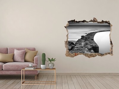 Nálepka fototapeta 3D výhled Kamenný bulvár u moře