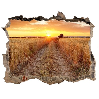 Nálepka fototapeta 3D výhled Pole pšenice
