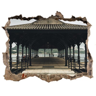 Fototapeta díra na zeď 3D Pohled na molo nad vodou