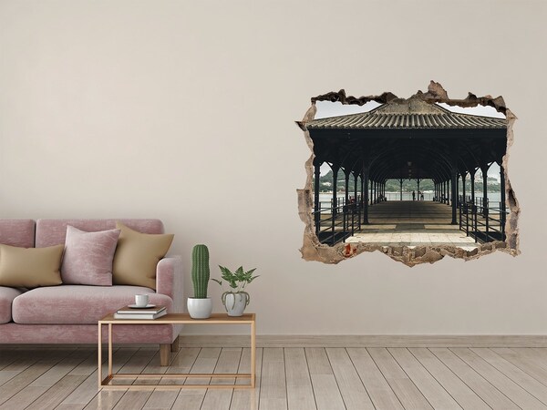 Fototapeta díra na zeď 3D Pohled na molo nad vodou