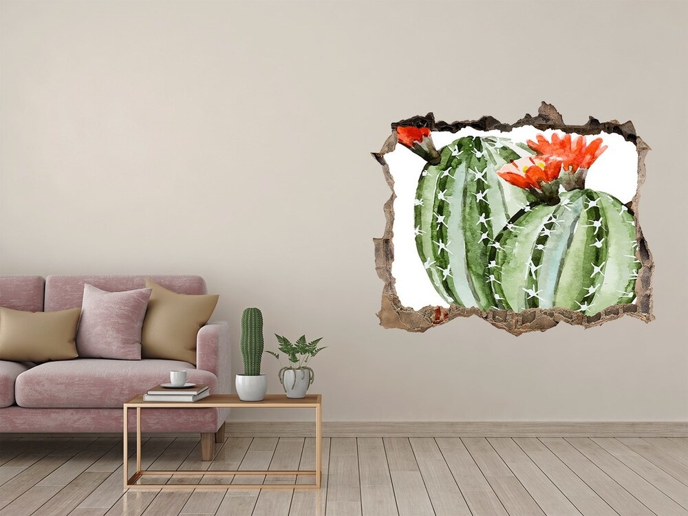 Nálepka díra na zeď Kaktusy