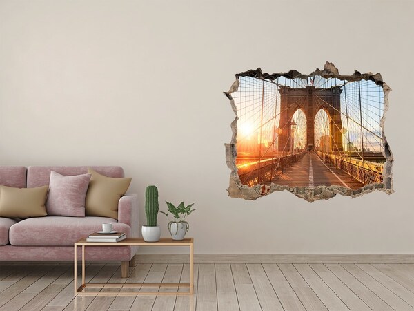 Fototapeta díra na zeď 3D Brooklynský most