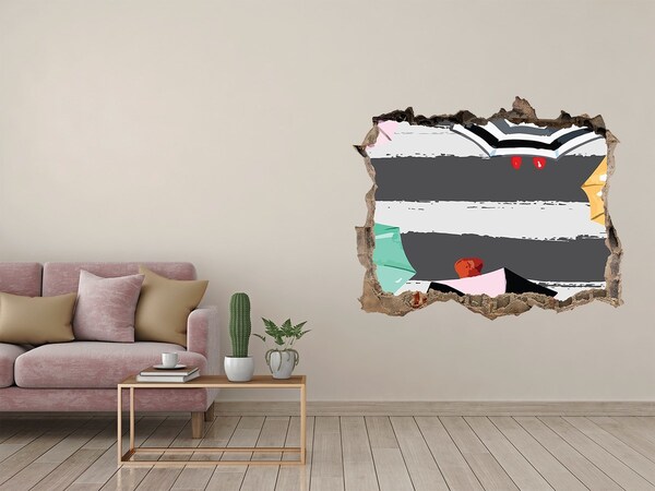 Fotoobraz díra na stěnu Tajemná pláž se slunečníky