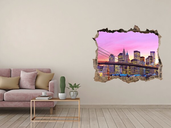 Fototapeta díra na zeď 3D Manhattan New York