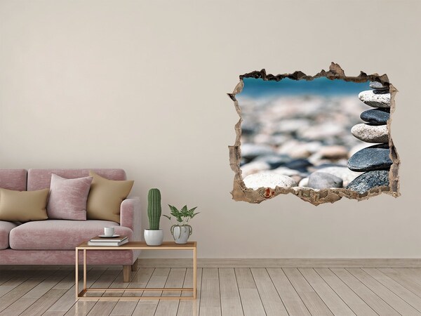 Nálepka fototapeta 3D výhled Kameny na pláži