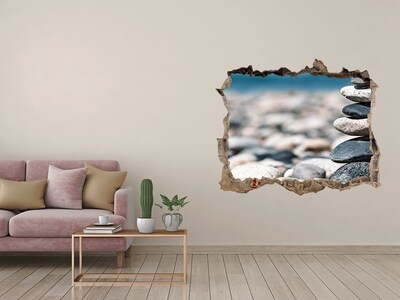 Nálepka fototapeta 3D výhled Kameny na pláži
