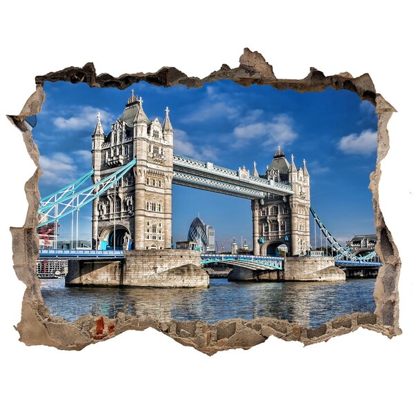 Fototapeta díra na zeď 3D Tower bridge Londýn