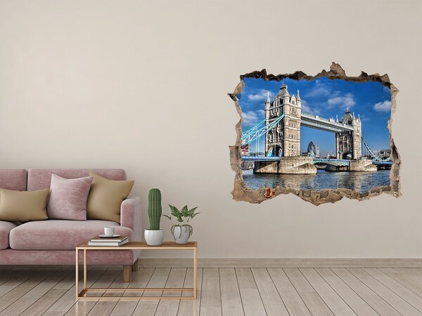 Fototapeta díra na zeď 3D Tower bridge Londýn