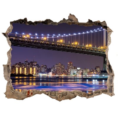 Fototapeta díra na zeď 3D Most v New Yorku