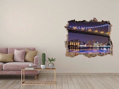 Fototapeta díra na zeď 3D Most v noci