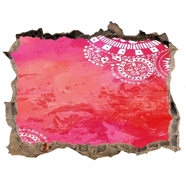 Samolepící díra zeď 3D Barevná díra ve zdi