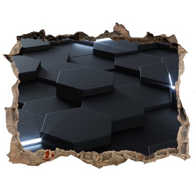 Samolepící díra zeď 3D Moderní prostor za zdmi