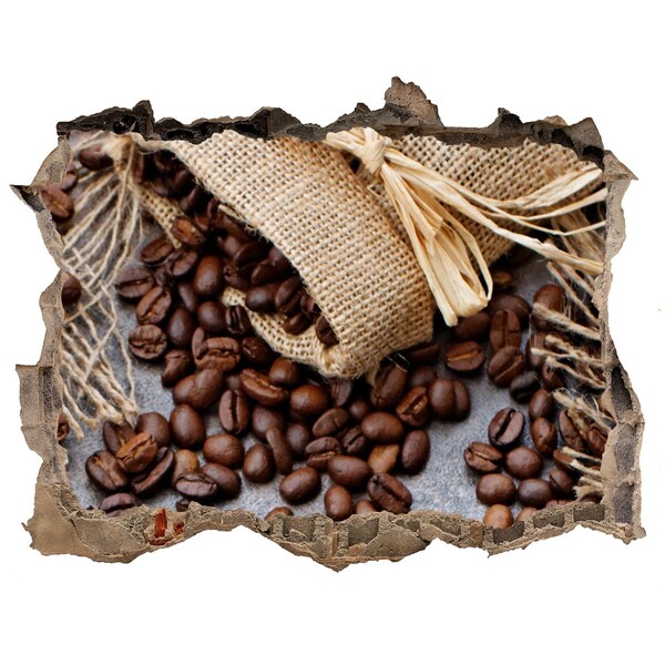 Samolepící nálepka beton Káva v rozbité zdi