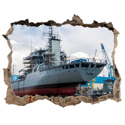 Fototapeta díra na zeď Loď v loděnici