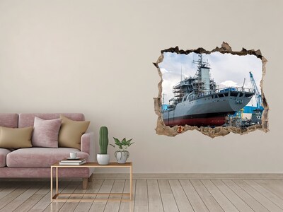 Fototapeta díra na zeď Loděnice loď