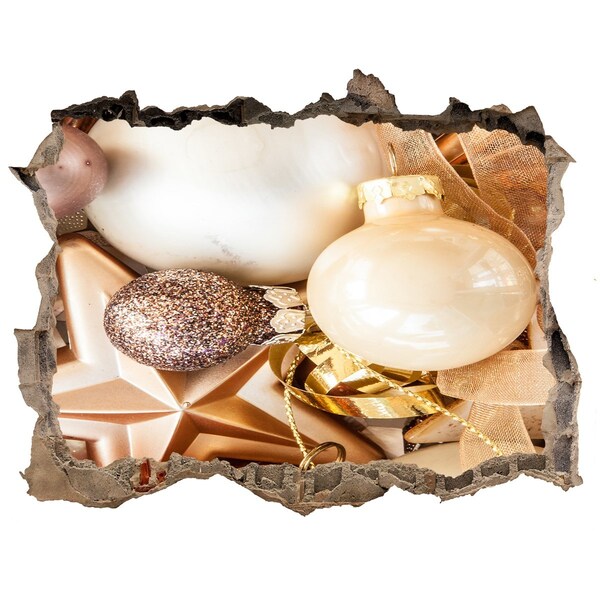 Fototapeta nálepka na zeď Vánoční dekorace Díra ve zdi