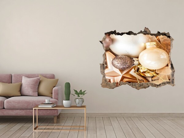 Fototapeta nálepka na zeď Vánoční dekorace Díra ve zdi