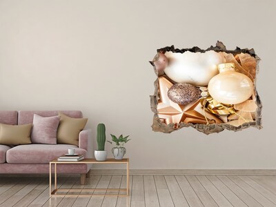 Fototapeta nálepka na zeď Vánoční dekorace Díra ve zdi