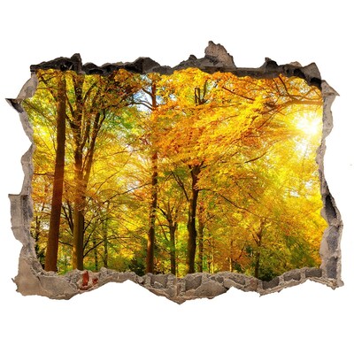 Nálepka fototapeta 3D výhled Podzim les