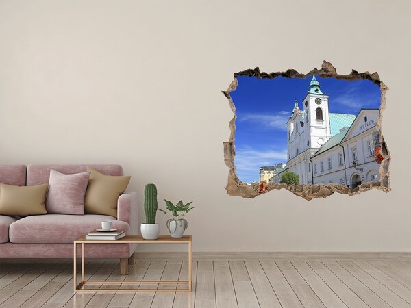 Fototapeta díra na zeď 3D Historický kostel ve městě