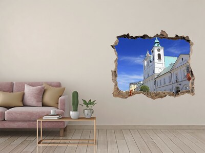 Fototapeta díra na zeď 3D Historický kostel ve městě