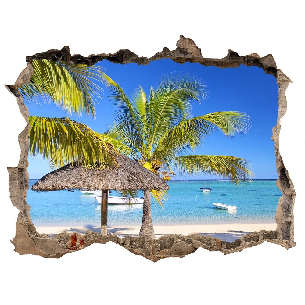 Nálepka fototapeta 3D výhled Pláž Mauricius