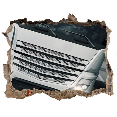 Fototapeta díra na zeď Zničená zeď s nákladním autem