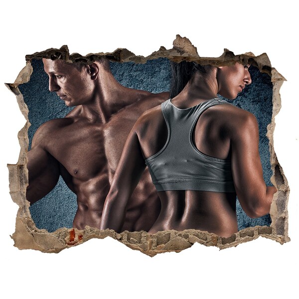 Foto fotografie díra na zeď Tělocvična v akci