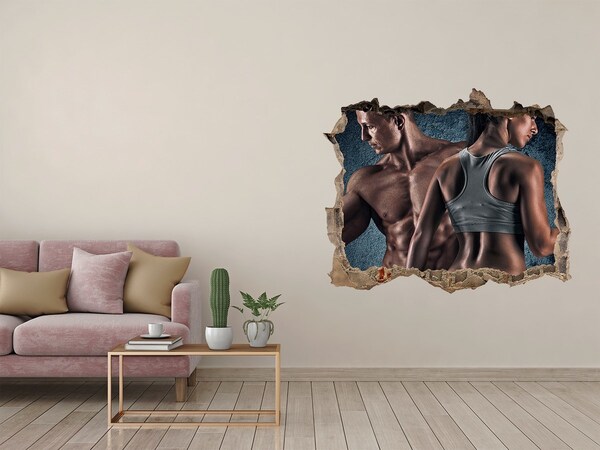 Foto fotografie díra na zeď Tělocvična v akci