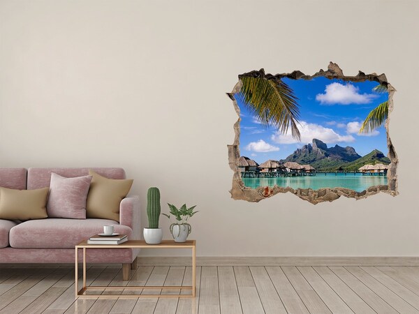 Nálepka fototapeta 3D Palmy na Bora Bora