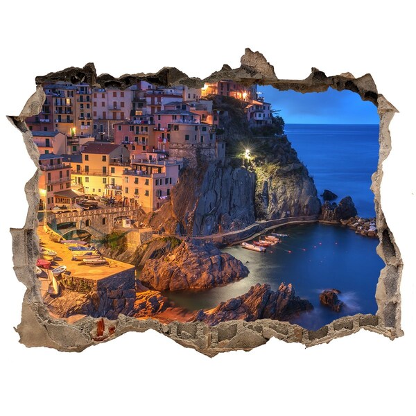 Fototapeta díra na zeď 3D Manarola Itálie