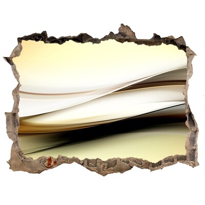 Samolepící díra na stěnu Abstraktní krajina v díře ve zdi