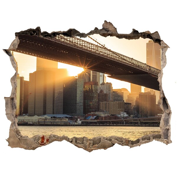 Fototapeta díra na zeď 3D Brooklynský most