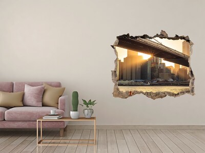 Fototapeta díra na zeď 3D Most v zapadajícím slunci