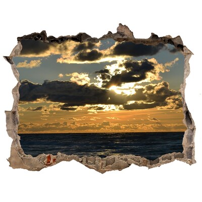 Nálepka fototapeta 3D Západ slunce na moři