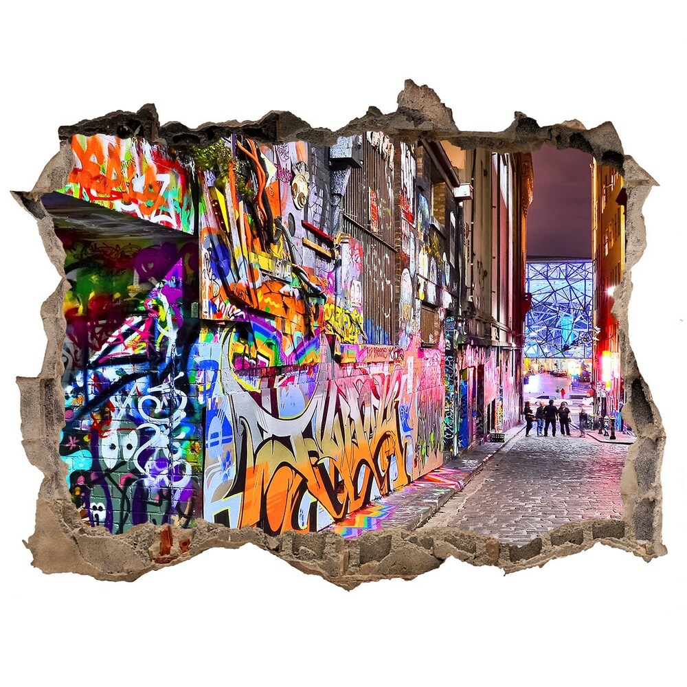 Samolepící díra na stěnu Barevné graffiti