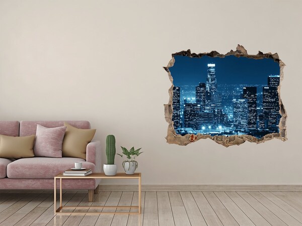 Fototapeta díra na zeď 3D Noční pohled na Los Angeles