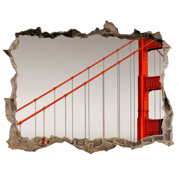 Fototapeta díra na zeď 3D Most Golden Gate v San Franciscu