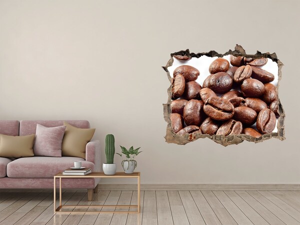 Fototapeta díra na zeď 3D Káva v rozbité zdi