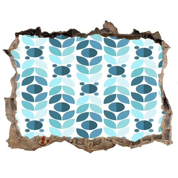 Nálepka fototapeta na zeď Díra ve zdi Květinový vzor