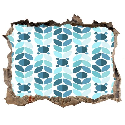 Nálepka fototapeta na zeď Díra ve zdi Květinový vzor