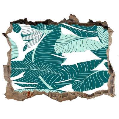 Nálepka fototapeta 3D na zeď Tropická oáza v rozpadlé zdi