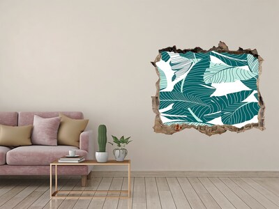 Nálepka fototapeta 3D na zeď Tropická oáza v rozpadlé zdi