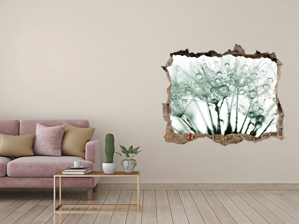 Fotoobraz díra na stěnu Květinový sen za zdí