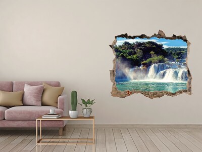 Díra 3D foto tapeta nálepka Vodopády Krka